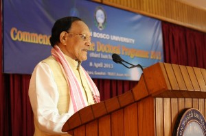 Shri Devanand Konwar, Governor of Tripura Inaugurates the Doctoral Program 2013 at Assam Don Bosco University