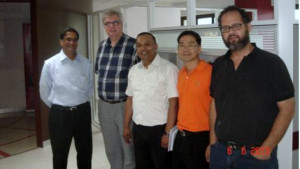L to R: Fr. Dr. Stephen Mavely, Dr. Karel Sterkx, Dr. Sunandan Baruah, Dr. Poompat and Dr. Waleed.